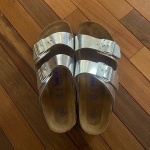 Birkenstocks with Metallic Straps